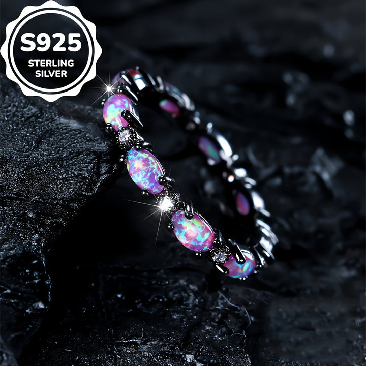 💜 Mor Oval Yüzük – Sadelikte Işıltı