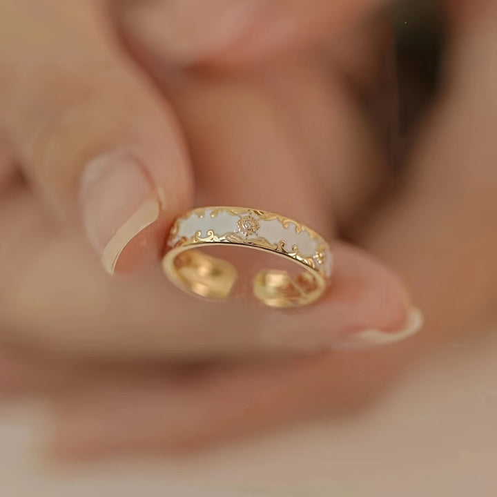 💍 Vintage Stil Açık Bakır Yüzük – Zarif Detaylarla