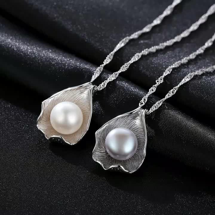 💎İnci Nilüfer Detaylı Zincir Kolye – Sade ve Doğal Zarafet